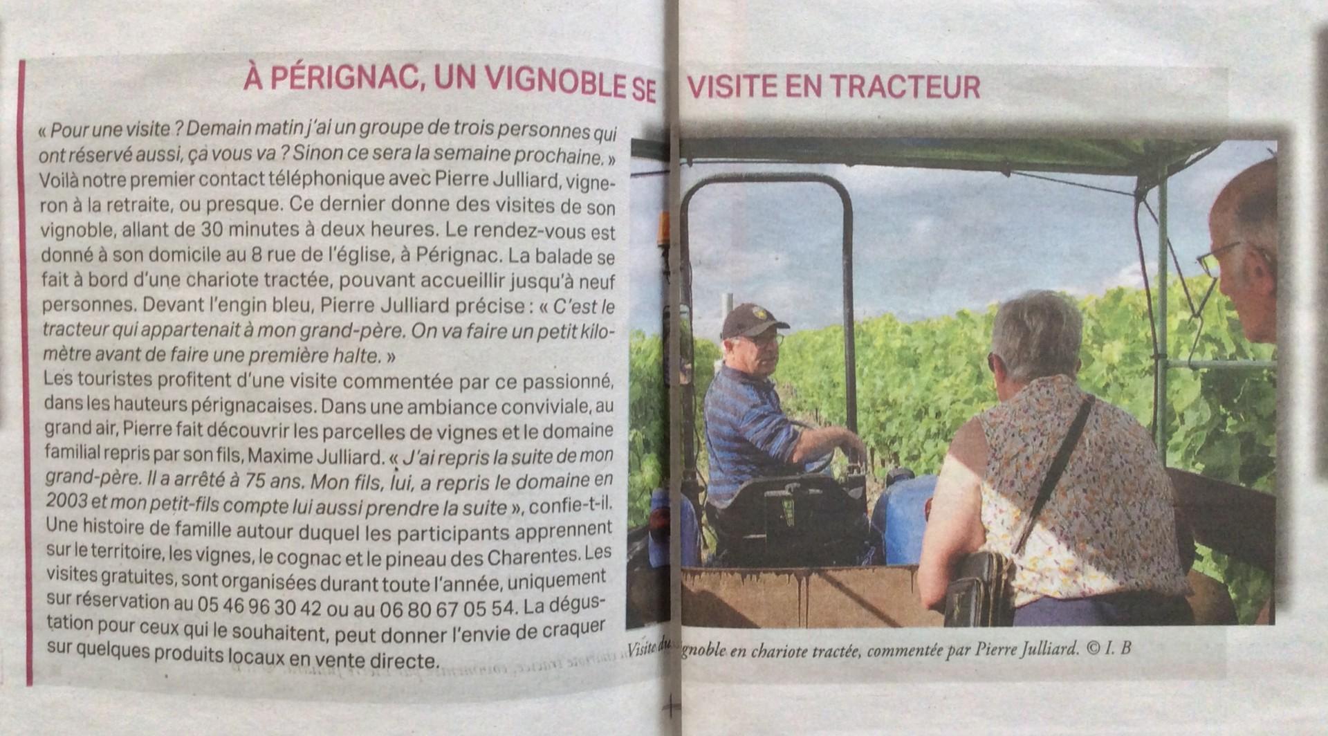 Ballade en tracteur au coeur des vignes